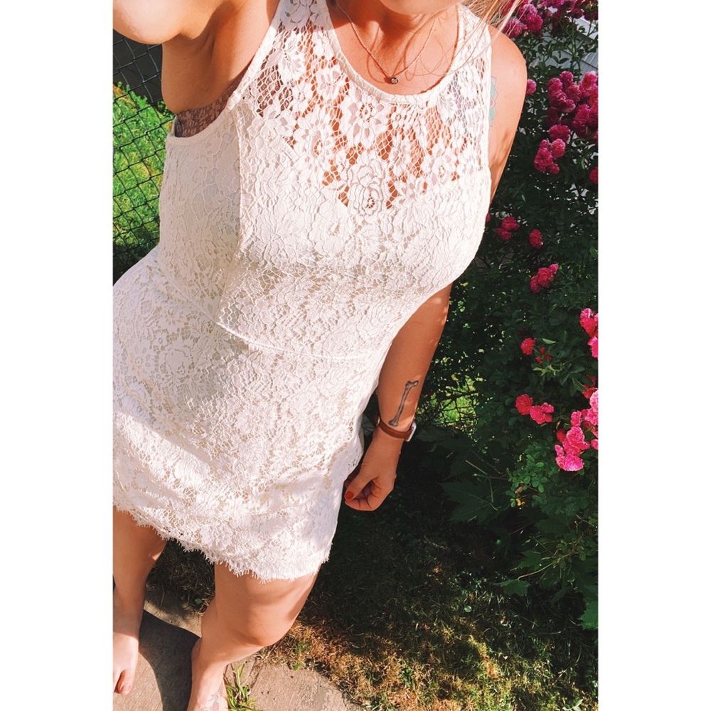Abercrombie and Fitch White Lace Dress